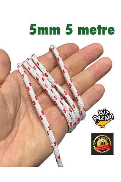 izmir Bitpazarı 5mm 5 Meters Silk Rope , Iskota Rope , Swing Rope , Binding Rope - Hammock Rope