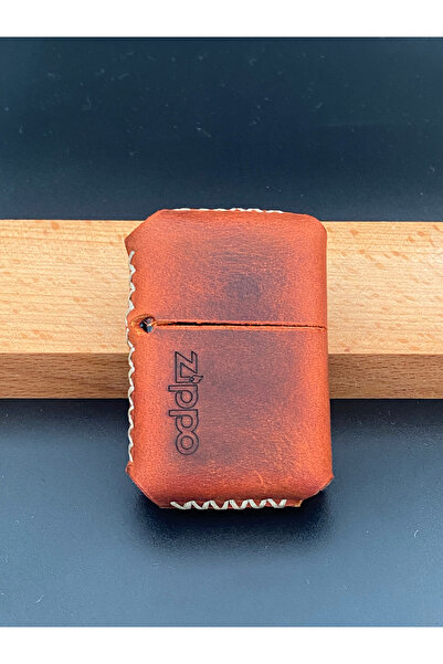 Ersoy El yapımı deri kılıflı benzinli zippo çakmak