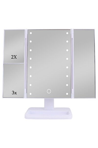 urzuva Makyaj Aynası Işıklı Ledli Büyüteçli