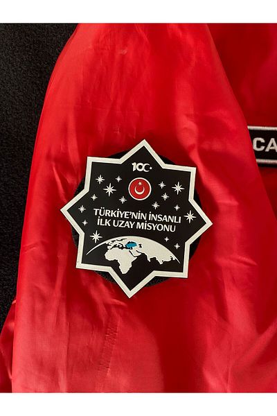 Ex Patch Prima misiune spațială umană din Turcia Tpu Peç Arma - 9 Cm