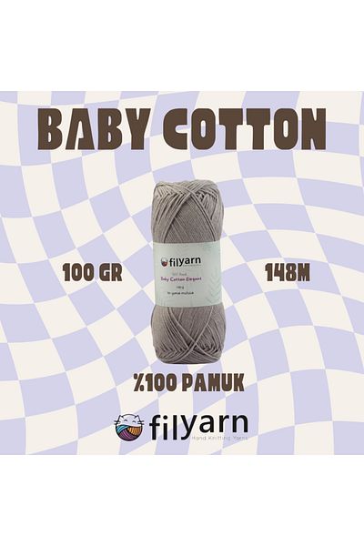 Filyarn 100 Gram Oeko-Tex Certified Cotton Thread for Baby and Vest - Hand Knitted Design