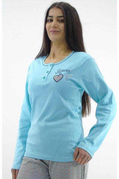 mefa Set pijamale interlock brodate