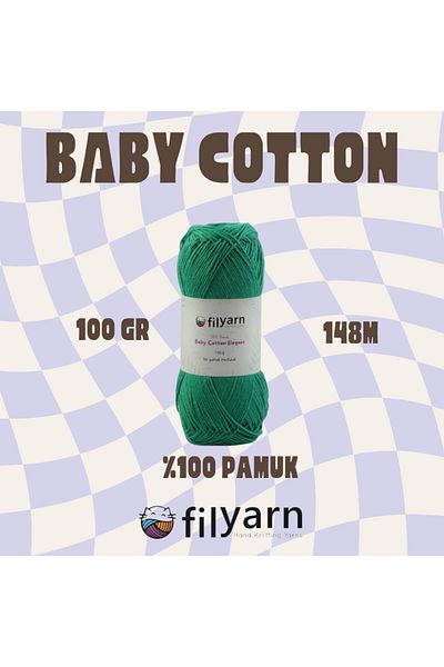 Filyarn 100 γραμμάρια Oeko-tex Certified Cotton Yarn για μωρό και γιλέκο - Σχέδιο πλεξίματος χειρός