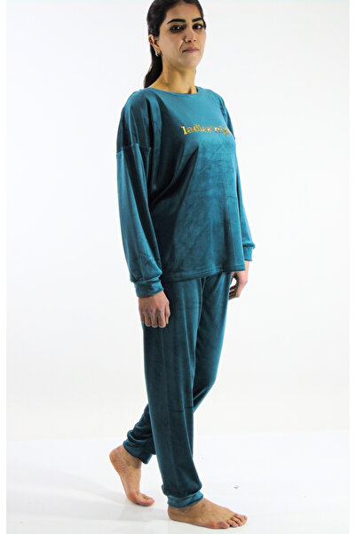 mefa Sıfır Yaka Kadife Eşofman Takım