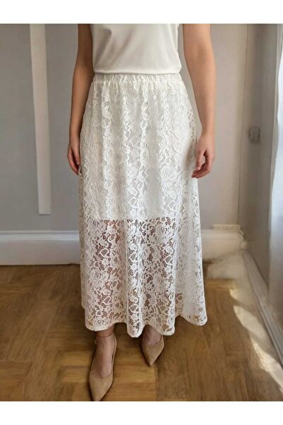 BEBE PLUS Guipure Skirt