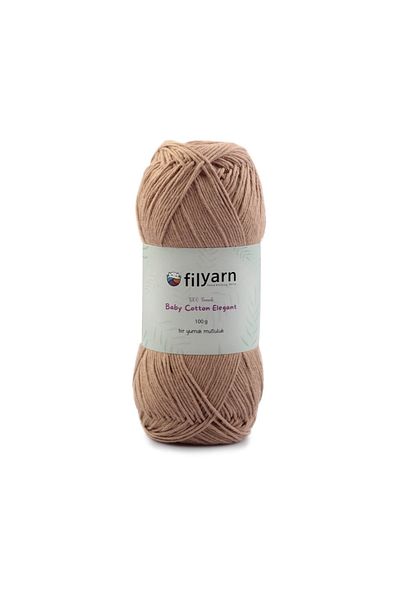 Filyarn 100 γραμμάρια Oeko-tex Certified Cotton Yarn για μωρό και γιλέκο - Σχέδιο πλεξίματος χειρός