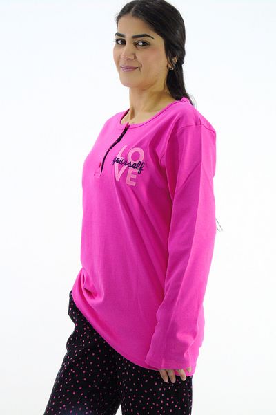 mefa Set pijama interlock cu decolteu