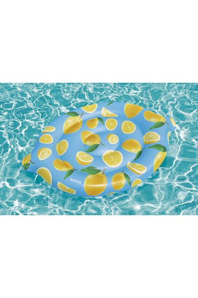 BESTWAY عوامة حمام سباحة برائحة الليمون مقاس 69 × 48 بوصة/1.76 متر × 1.22 متر 26-43392