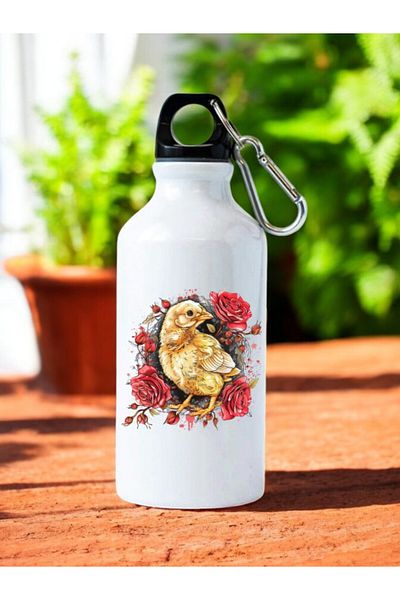 lili hediyelik Floral Chick Printed Water Bottle