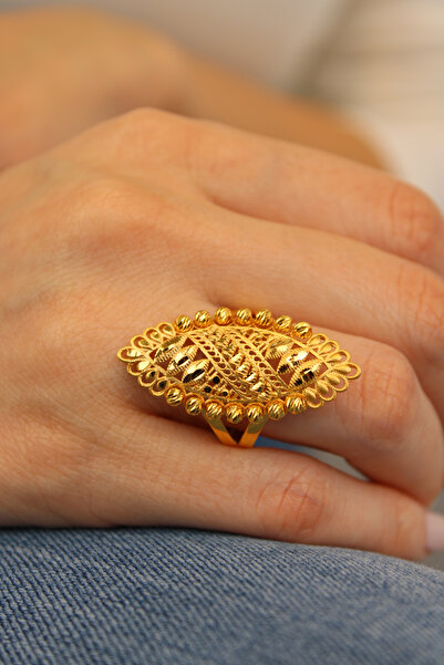 Net Kuyumculuk Hint İşi Altın  Yüzük  14 Ayar 3,56 gram