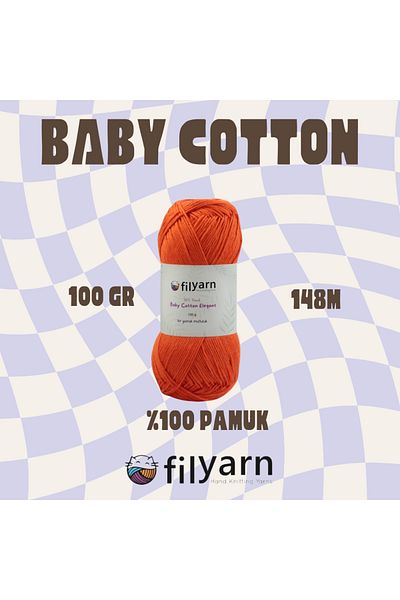 Filyarn 100 γραμμάρια Oeko-tex Certified Cotton Yarn για μωρό και γιλέκο - Σχέδιο πλεξίματος χειρός