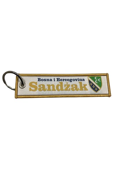 Promojoy Bosnia and Herzegovina Starboard Keychain - Woven Fabric Keychain