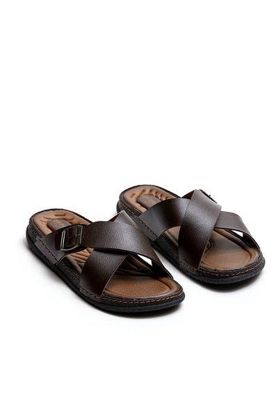 GEZER 11653 Orthopedic Comfortable Sole Cross Summer Men's Slippers