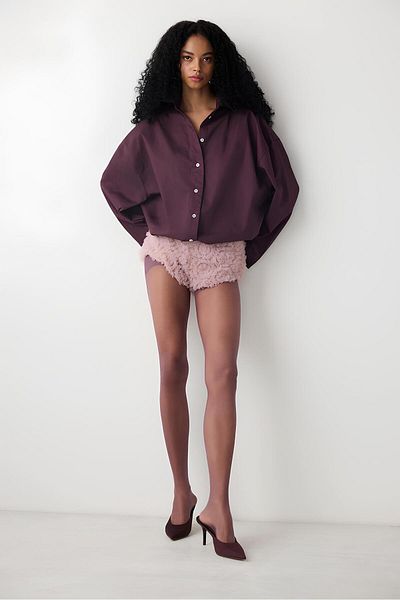 Daymod Lady Fity 15 Denier Plum Shiny Thin Pantyhose