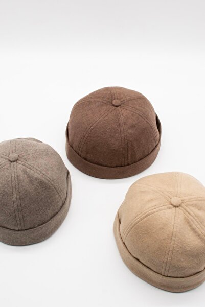 Külah Erkek Sokak Stili Yünlü Sipersiz Şapka Docker Cap