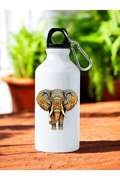 lili hediyelik Elephant Printed Water Bottle