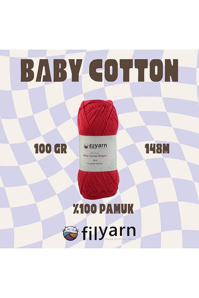 Filyarn 100 Gram Oeko-Tex Certified Cotton Thread for Baby and Vest - Hand Knitted Design