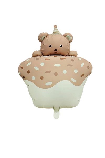 Patladı Gitti Retro Pastel Cake Foil Balloon Caramel 52.5-72.5 cm
