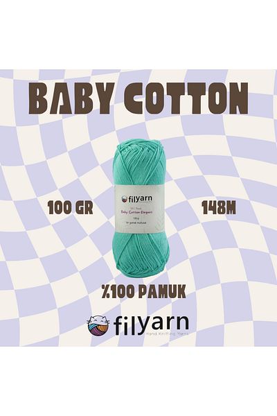 Filyarn 100gr Oeko-tex Πιστοποιημένο Βάμμα Βαμβακιού - Baby Cotton Χειροποίητο Πλέξιμο, Σετ 4 τεμαχίων Για Μωρό Υπό Τακτοποίηση και Γεννητικά Προϊόντα