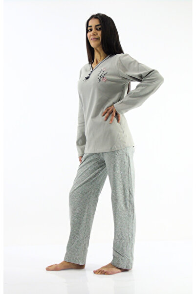 mefa Піжамний комплект з коміром на ґудзиках