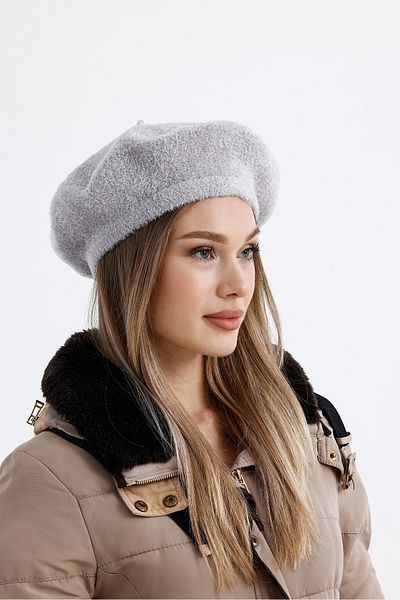 nord arc Beige Women's Wool Plush French Painter Hat I Beret