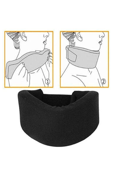 Rotantix Sünger Boyunluk Siyah Renk ,boyun Destek Boyun Düzleşmesi