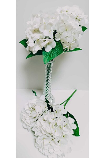 OSO HOME باقة زهور الكوبية الاصطناعية باللون الأبيض الرطب الفاخر باقة زهور دي...