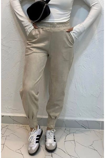 Leila Suede Pants with Leg Pencil