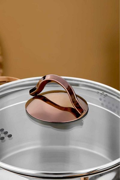 Cooker 8 Pieces Stainless Steel Cookware Set with Strainer Lid