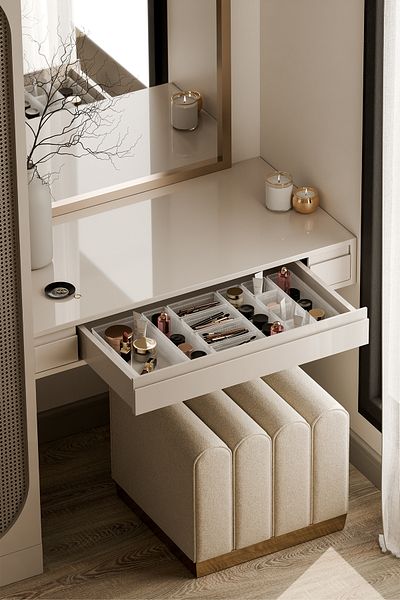 Fesya Home Clear Origami Drawer - 6-Piece Small Organizer, Kitchen, Office, Bathroom Organizer