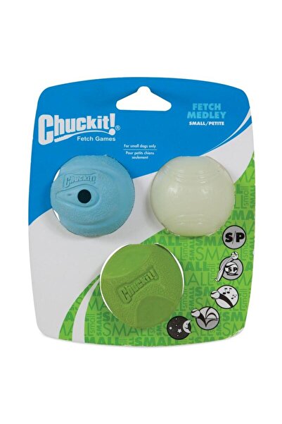 Chuckit ! Fetch Medley Dog Play Ball S 3-Pack 5 cm