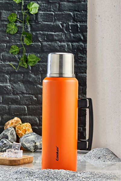 Cooker 1.5 Liter Double Layer Steel Thermos - 24 Hours Warm, 48 Hours Cold, with Handles