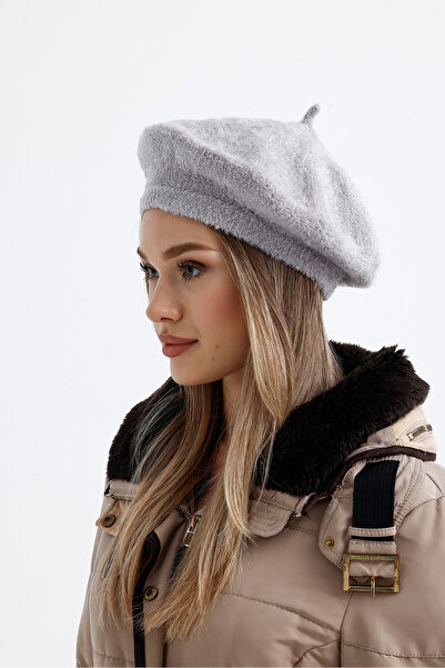 nord arc Women's Stone Wool Plush French Painter Beret Hat