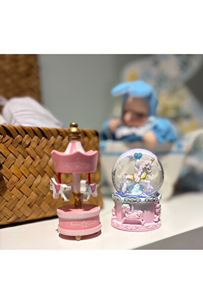 babysch Atlı Karınca Unicorn renk değiştiren ışıklı kar küresi hediye 2 li