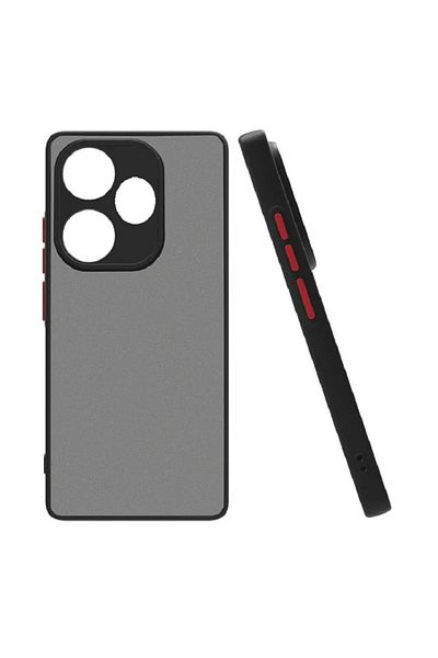 Fibaks حافظة لهاتف Xiaomi Redmi 13 4G غير لامعة مضادة لبصمات الأصابع وغطاء من السيليكون الصلب مع مفاتيح ملونة