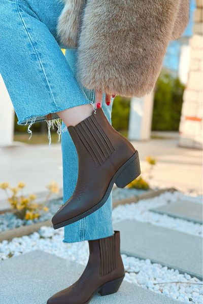 POLKA STORE Nash Elastic Side Strap Λεπτομερείς γυναικείες καουμπόικες μπότες Western