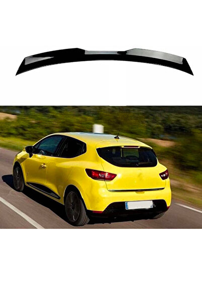 Harphour Renault Clio 4 Uyumlu M4 Yarasa Spoiler İthal Parlak Siyah ABS Plast...