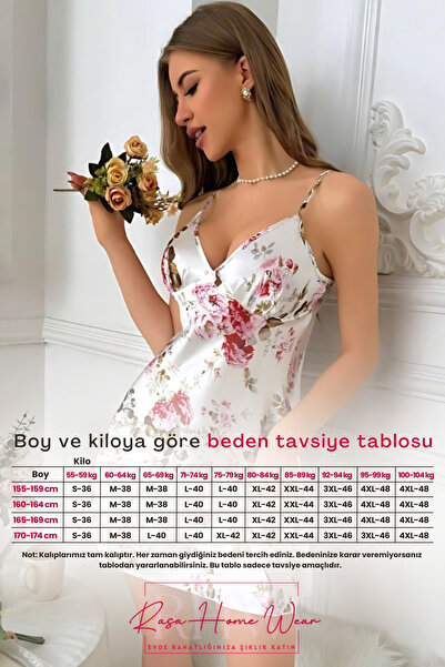 Rasabeauty Kadın Askılı Gecelik Dantel Detaylı Bambu Siyah