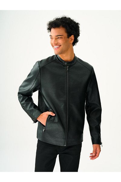 Loft Men's Pu Coat - Regular Fit