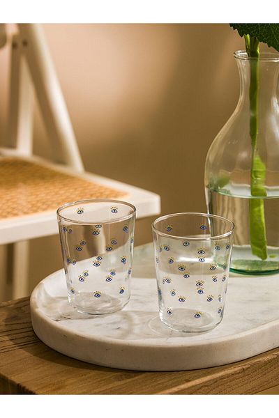 LC Waikiki Lcwk Eye Printed Glass Glass Set of 6 200 ml