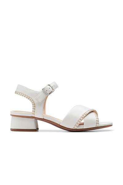 CLARKS Cream Genuine leather Sandals For Womens