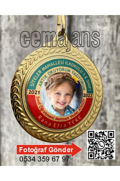 Madalya Okuma Bayramı Resimli Öğrenci