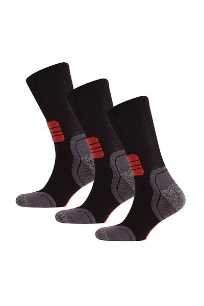 THERMOFORM Unisex Black Running Socks - Pack of 3