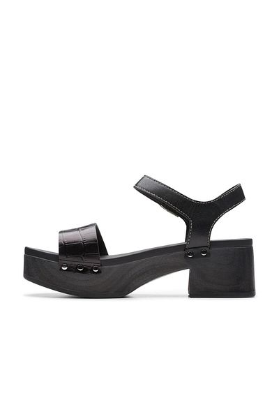 CLARKS Black Genuine leather Sandals For Womens