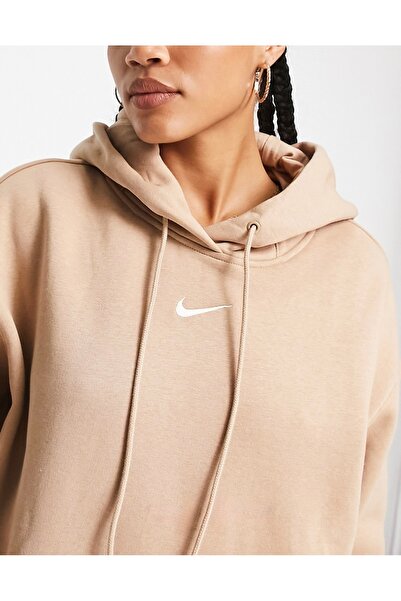 Nike Sportswear Phoenix Fleece Oversized Pullover Hoodie Bej Kadın Sweatshirt