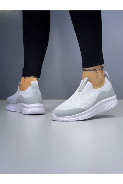 ARONA Unisex Bağcıksız Ortopedik Faylon Taban Spor Ayakkabı