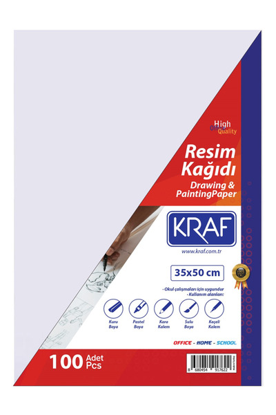 KRAF Resim Kağıdı 100lü 35 X 50 Cm