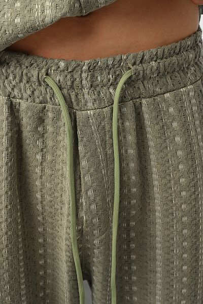 İLKCET MODA Ανδρικό παντελόνι από λινό πλεκτό σχέδιο