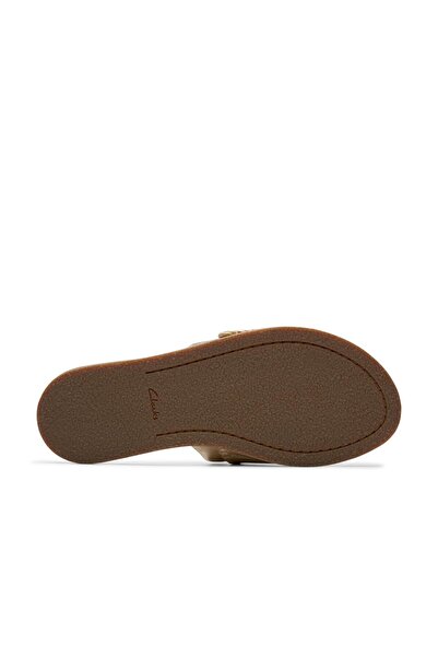 CLARKS Gold-colored Genuine leather Sandals For Womens