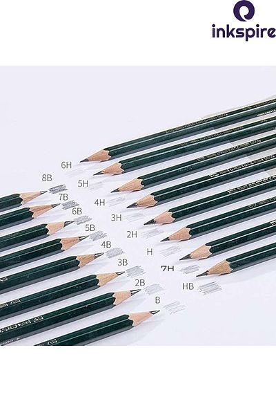 inkspire 5B Art Marker Graduated Pencil Sharpener Set 4 Pcs Fatih Numbered Black Pencil Lead Sketch Pencil